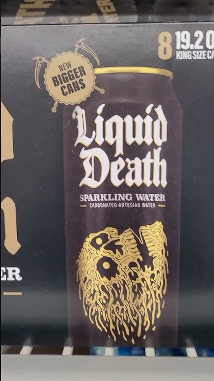 Walmart has this item for sale (Liquid Death)